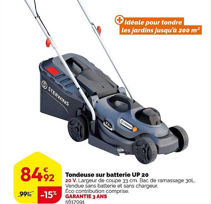 Tondeuse Sur Batterie Up 20 Sterwins