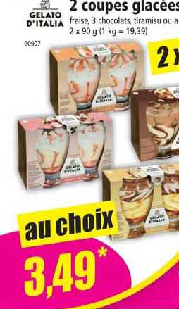2 coupes glacées gelato d'italia