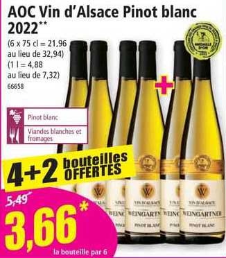 aoc vin d'alsace pinot blanc 2022