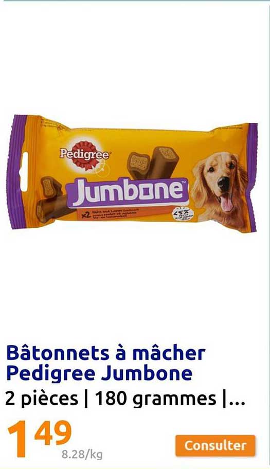 Bâtonnets à Mâcher Pedigree Jumbone