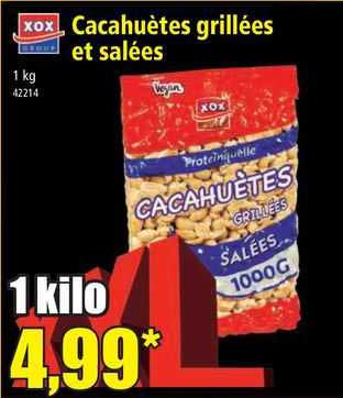cacahuètes grillées et salées xox group