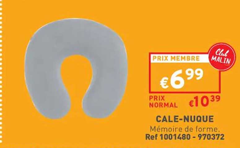 cale-nuque mémoire de forme