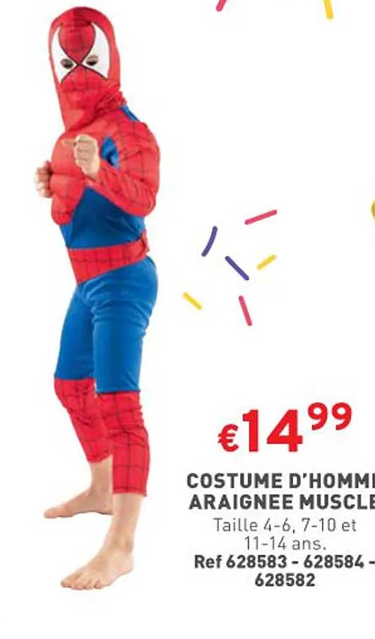costume d'homme araignée musclé