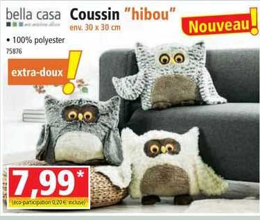 Coussin "hibou" Bella Casa
