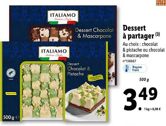 dessert à partager italiamo