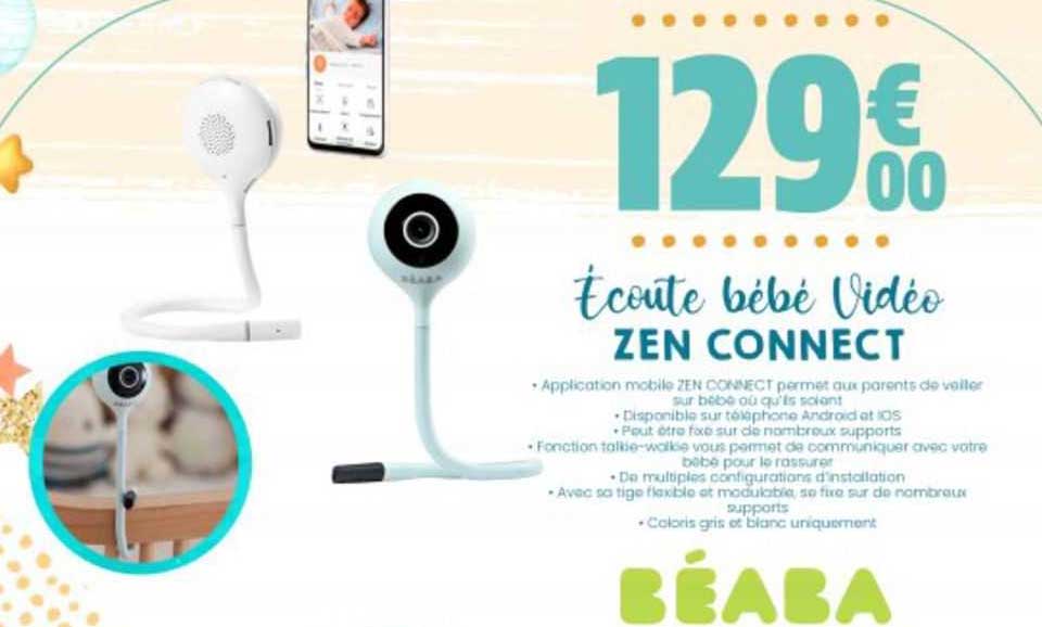 écoute bébé vidéo zen connect béaba