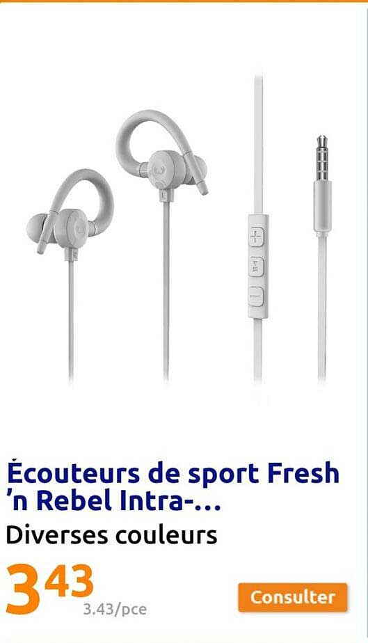 écouteurs de sport fresh 'n rebel intra-...