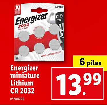 energizer miniature lithium CR 2032