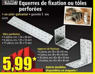 équerres De Fixation Ou Tôles Perforées Kraft