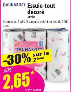essuie-tout décoré jumbo daunasoft