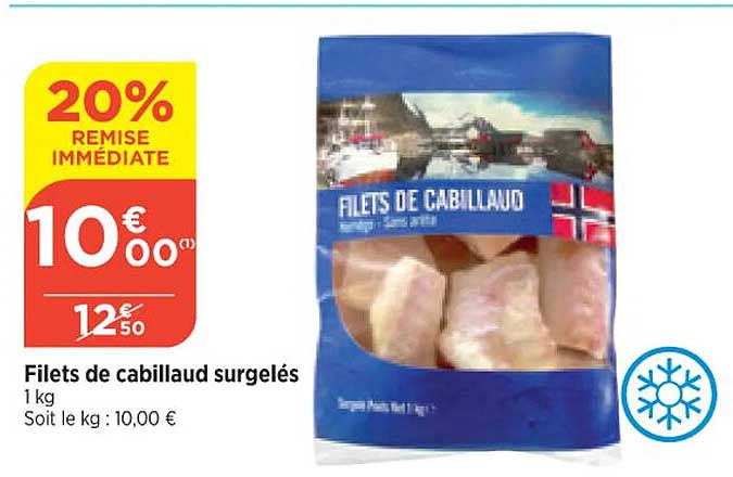 Filets De Cabillaud Surgelés
