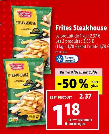 frites steakhouse harvest basket