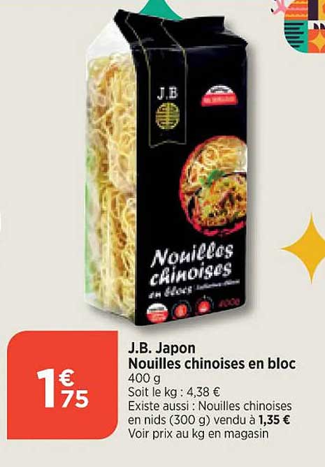 j.b. japon nouilles chinoises en bloc