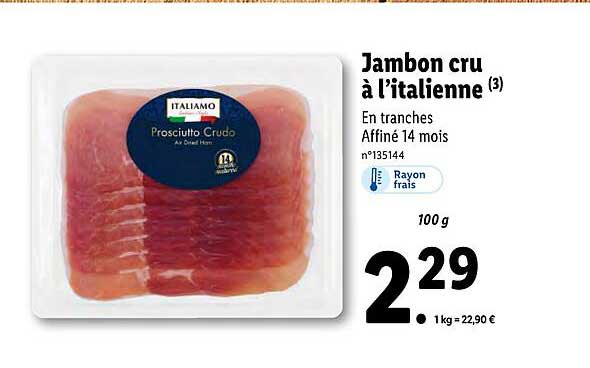 jambon cru a l'italienne