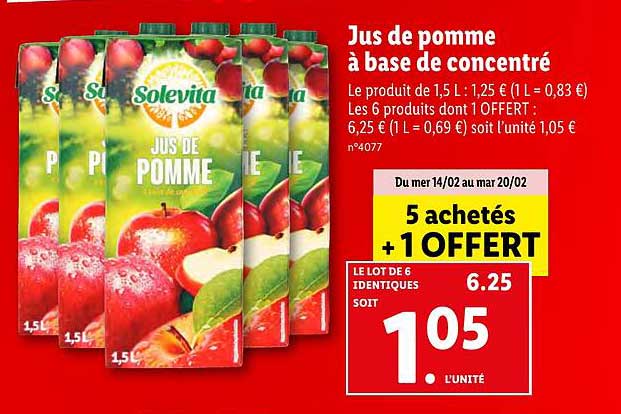 Jus De Pomme à Base De Concentré Solevita
