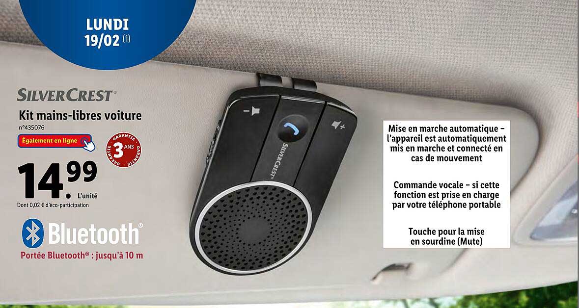 kit mains-libres voiture silver crest