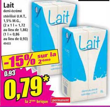 lait demi-écrémé