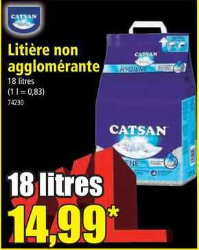 litière non agglomérante catsan