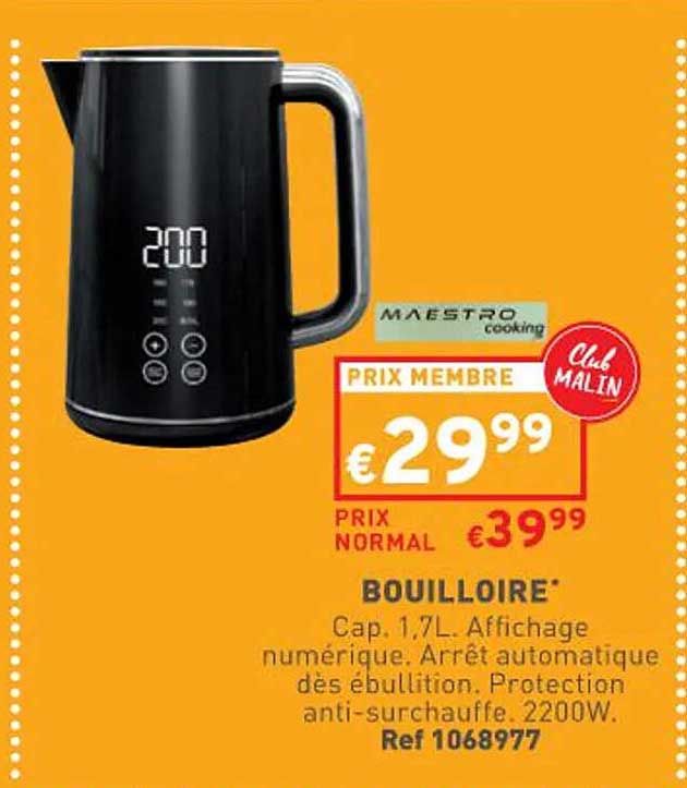 maestro cooking bouilloire