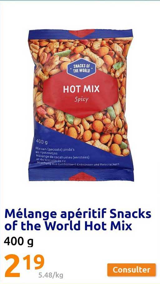 mélange apéritif snacks of the world hot mix