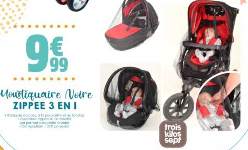 moustiquaire noire zippee 3 en 1