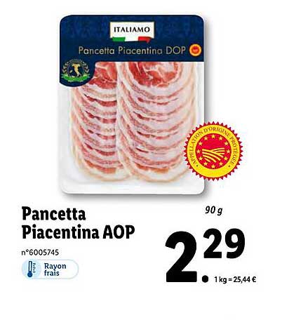 pancetta piacentina aop