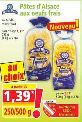 pâtes d'alsace aux œufs frais grand mère