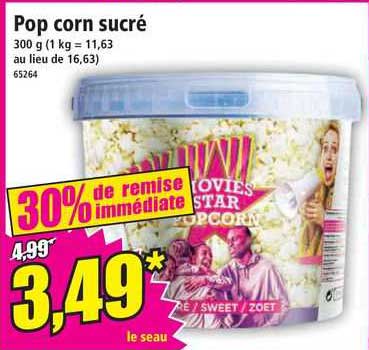 pop corn sucré