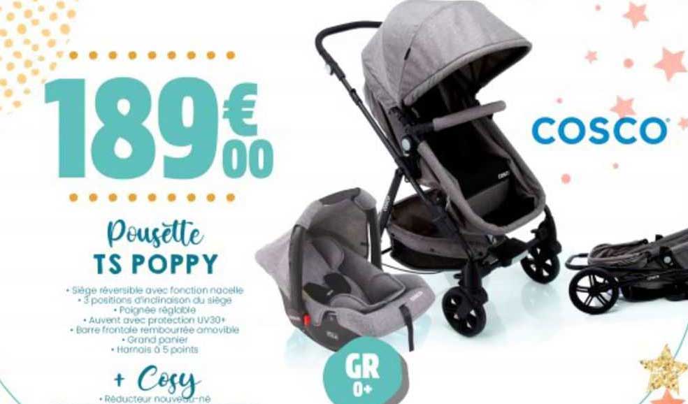 poussette ts poppy + cosy cosco
