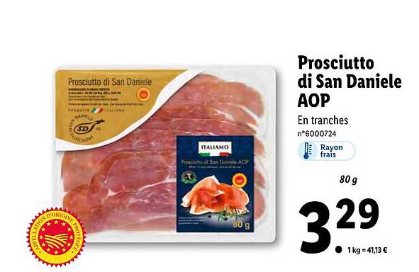 prosciutto di san daniele aop