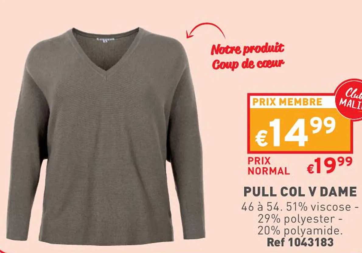 pull col v dame
