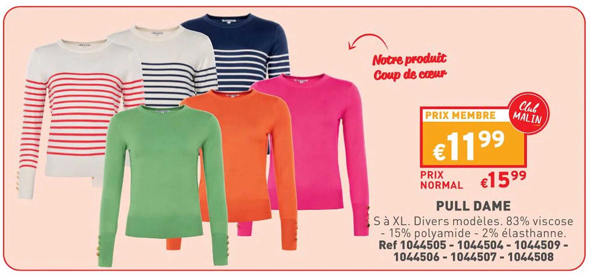 pull dame s à xl divers modèles