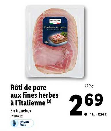 roti de porc aux fines herbes a l'italienne