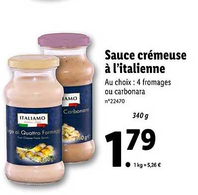 sauce crémeuse à l'italienne