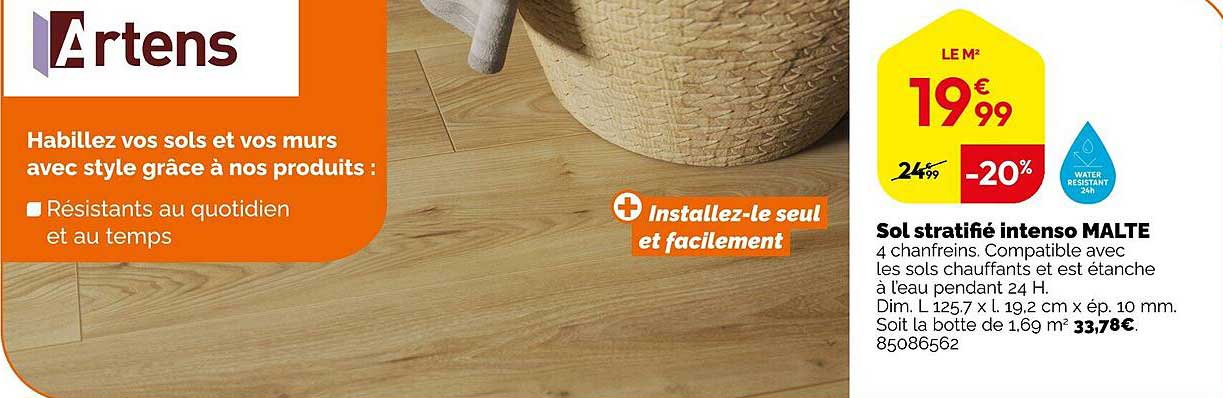 sol stratifié intenso malte artens