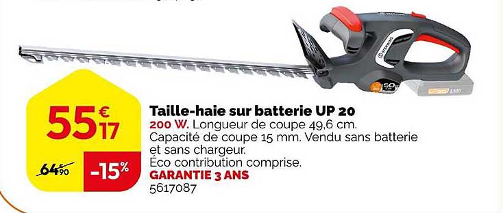 taille-haie sur batterie up 20 sterwins