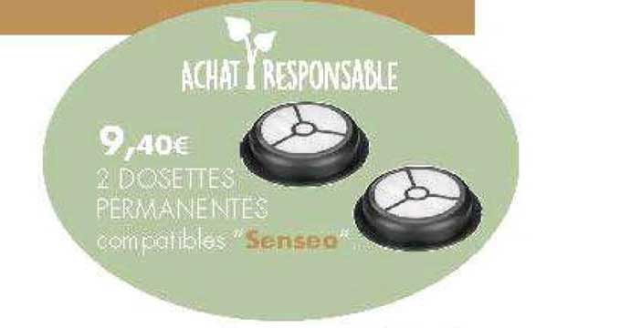 2 dosettes permanentes compatibles senseo