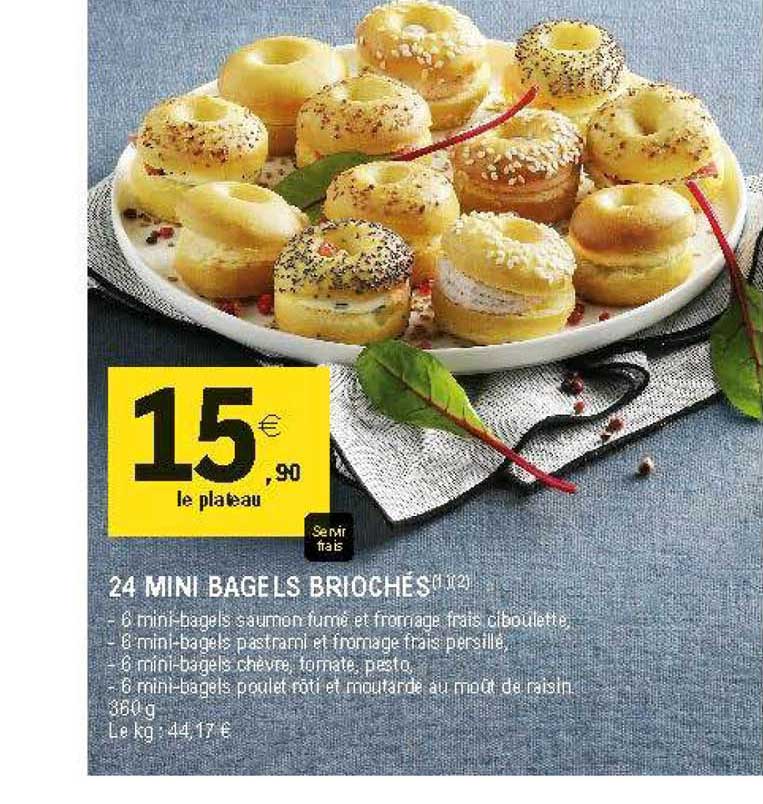 24 Mini Bagels Briochés