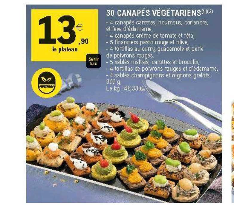 30 canapés végétariens