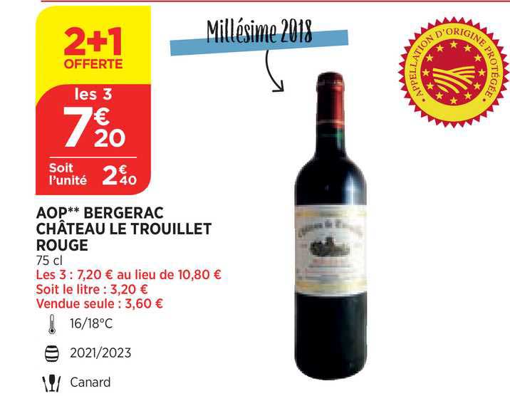 Aop Bergerac Château Le Trouillet Rouge