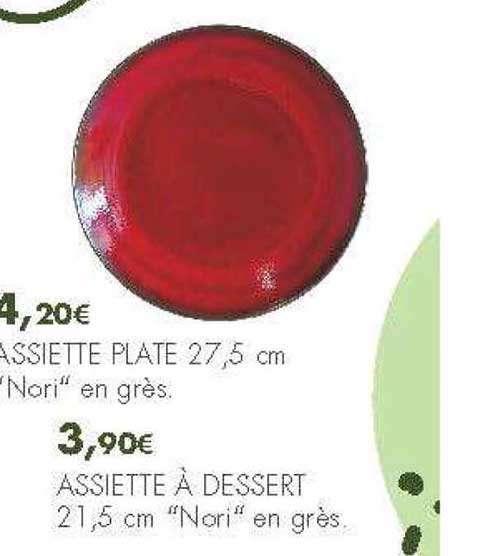 assiette plate 27.5 cm nori en grès assiette à dessert nori en grès