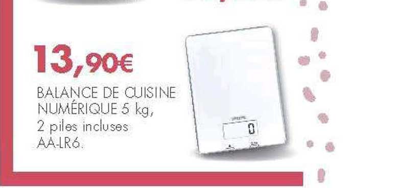 balance de cuisine numérique 2 piles incluses aa lr6