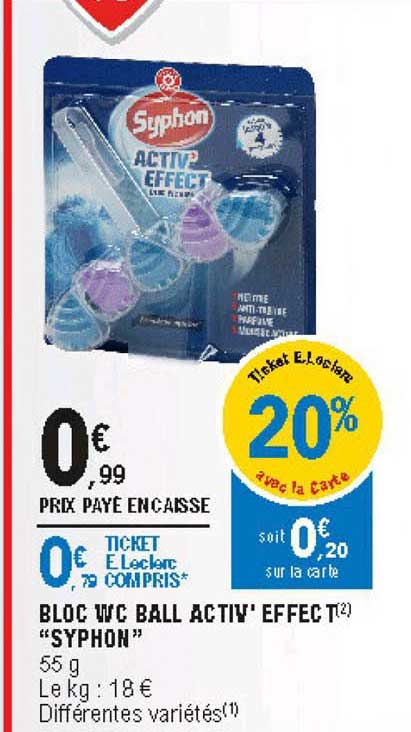 bloc wc ball activ' effect syphon