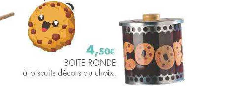 boite ronde à biscuits décors au choix