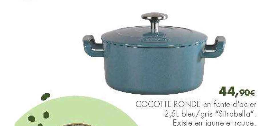 cocotte ronde en fonte d'acier sitrabella
