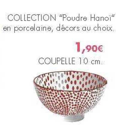collection poudre hanoï en porcelaine décors au choix