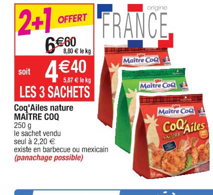 coq'ailes nature maître coq