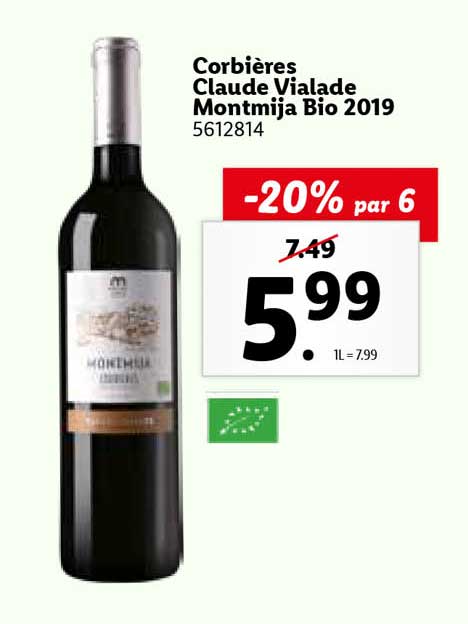 corbières claude vialade montmija bio 2019