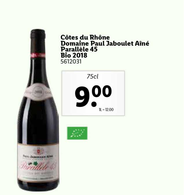 Côtes Du Rhône Domaine Paul Jaoulet Aîné Parallèle 45 Bio 2018