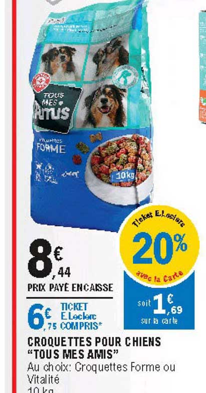 croquettes pour chiens tous mes amis